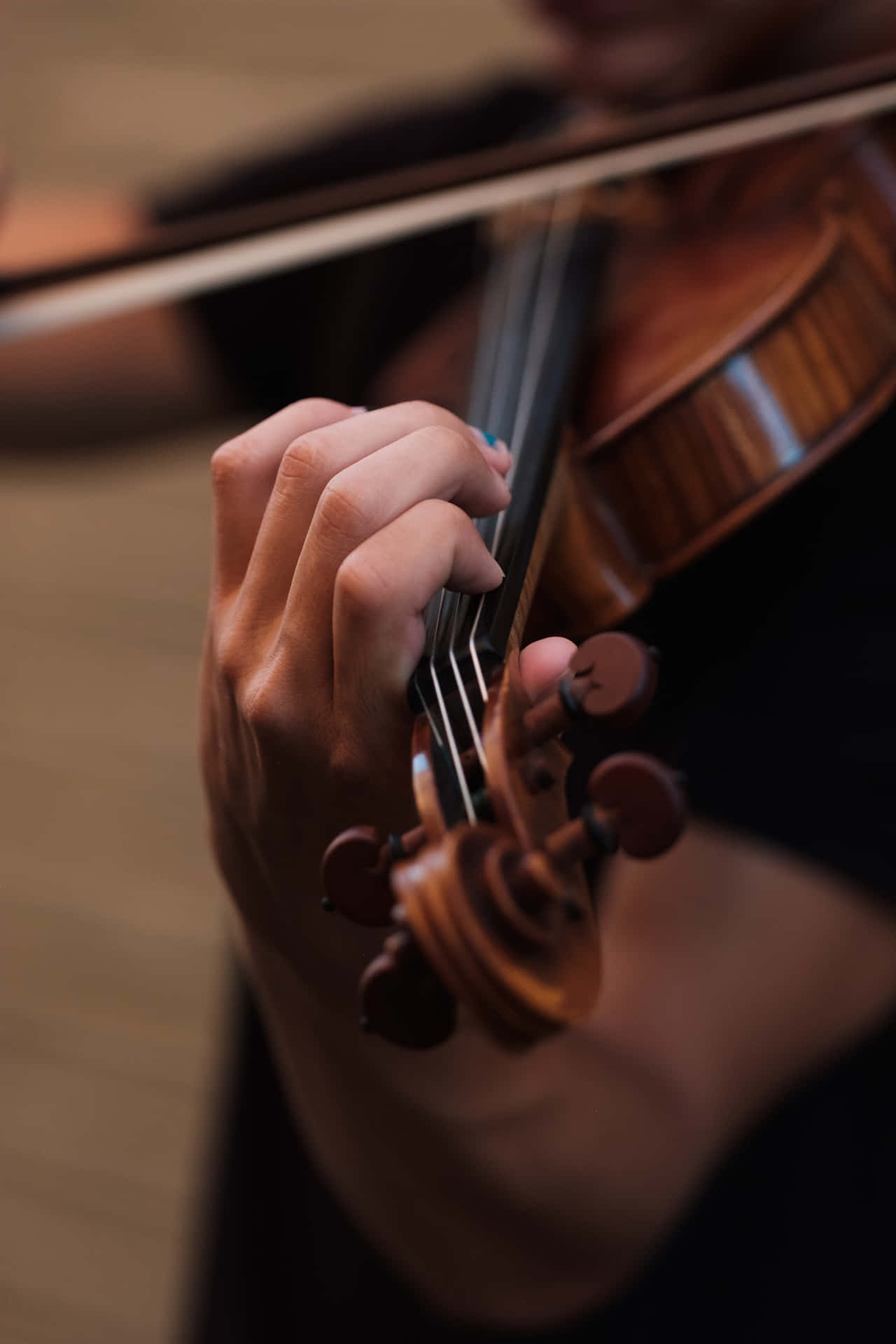 Bildmit Fokusauswahl Für Das Spielen Der Violine