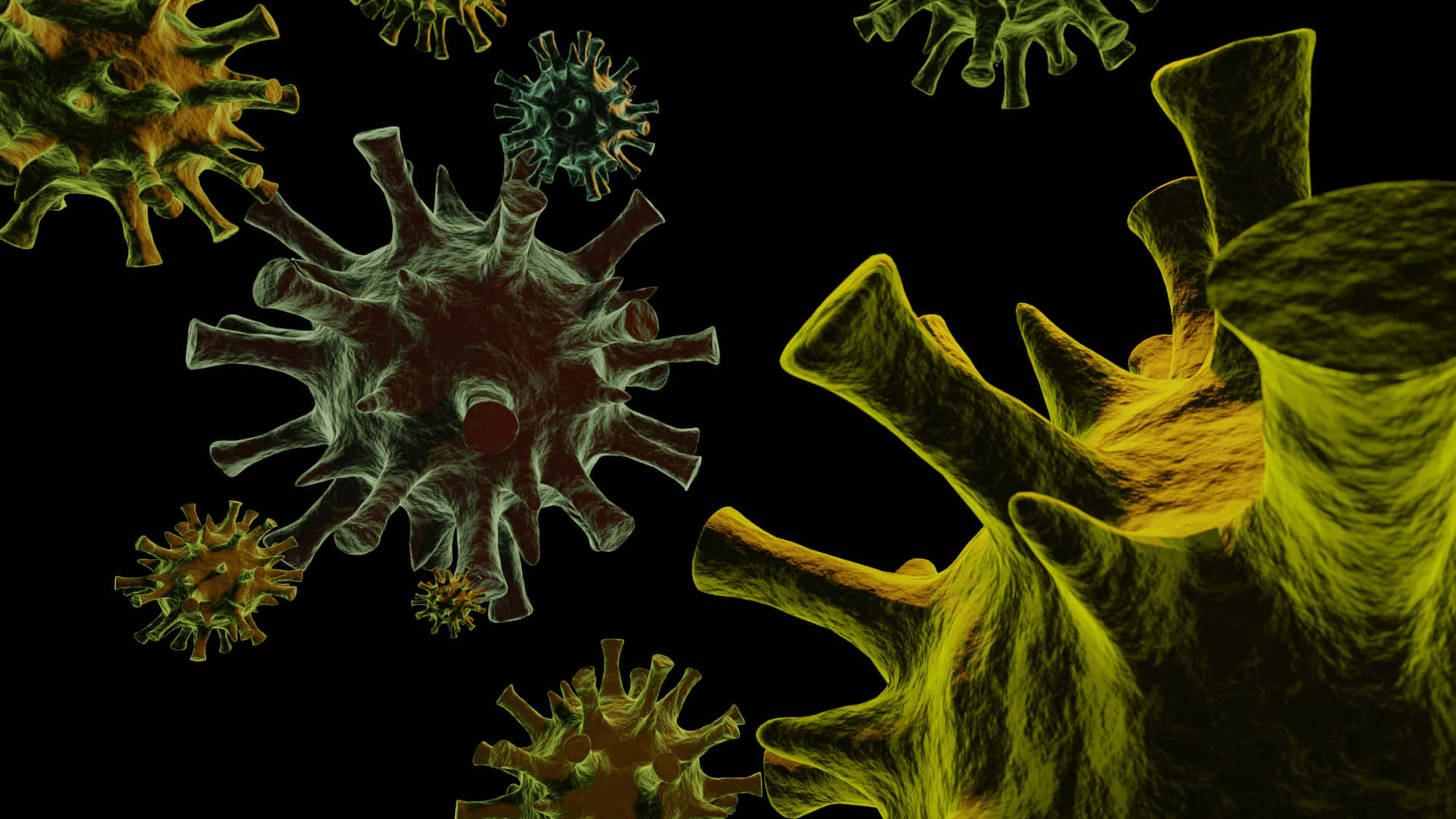Viral Infection Closeup3 D Illustration Wallpaper