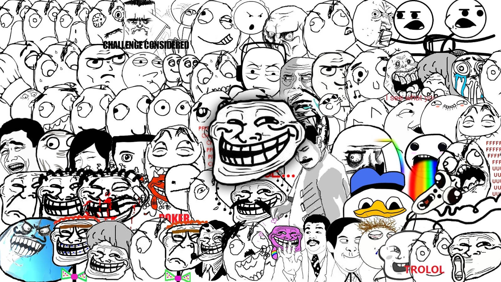 Viral Meme Faces Wallpaper