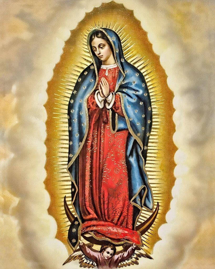 Virgen De Guadalupe Golden Light Wallpaper