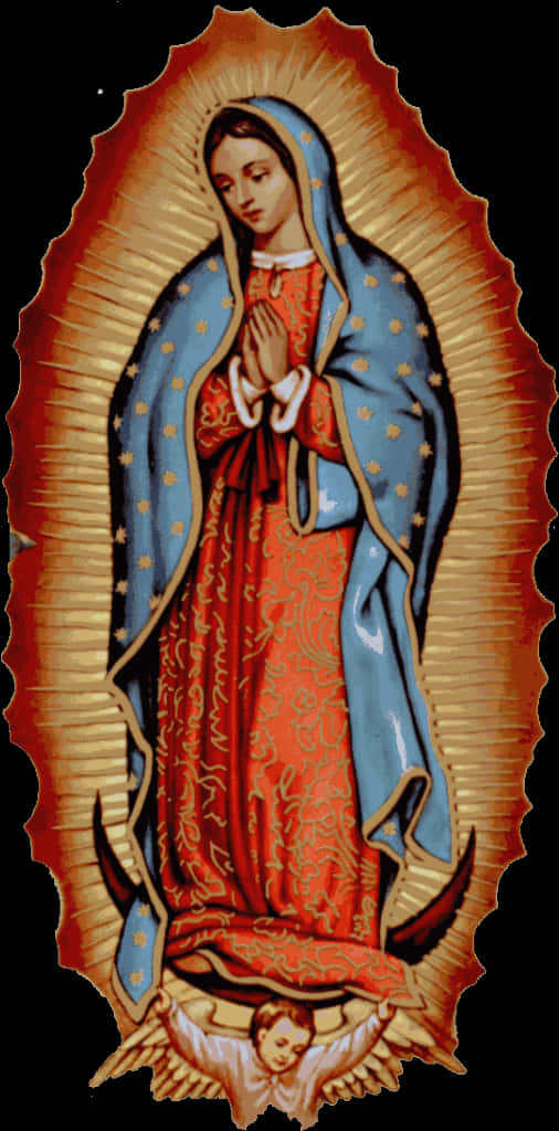 Virgen De Guadalupe Iconic Image PNG