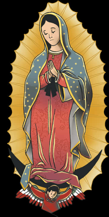 Virgen De Guadalupe Illustration PNG