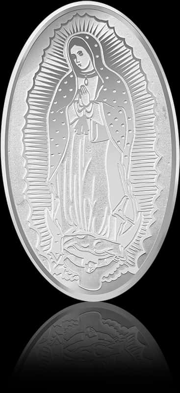 Virgen De Guadalupe Silver Relief PNG
