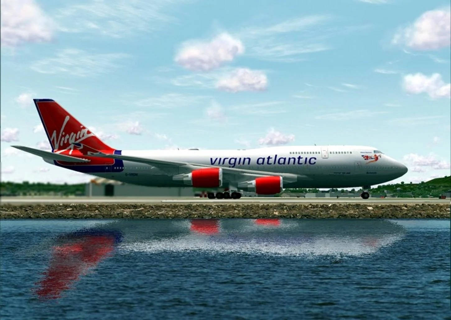 Virgin Atlantic Airplane On Runway Wallpaper