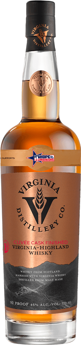 Virginia Distillery Co Cuvee Cask Finished Whisky Bottle PNG