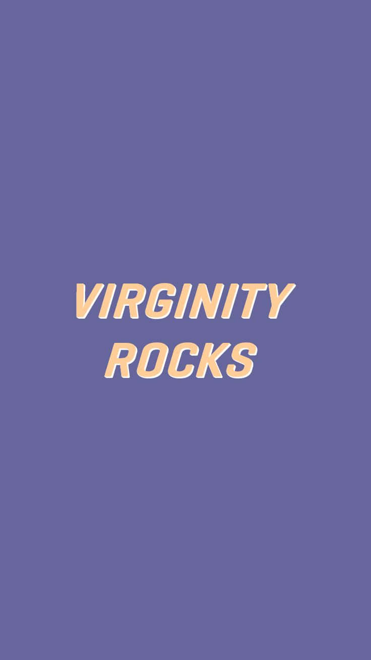 Virginity Rocks Purple Background Wallpaper