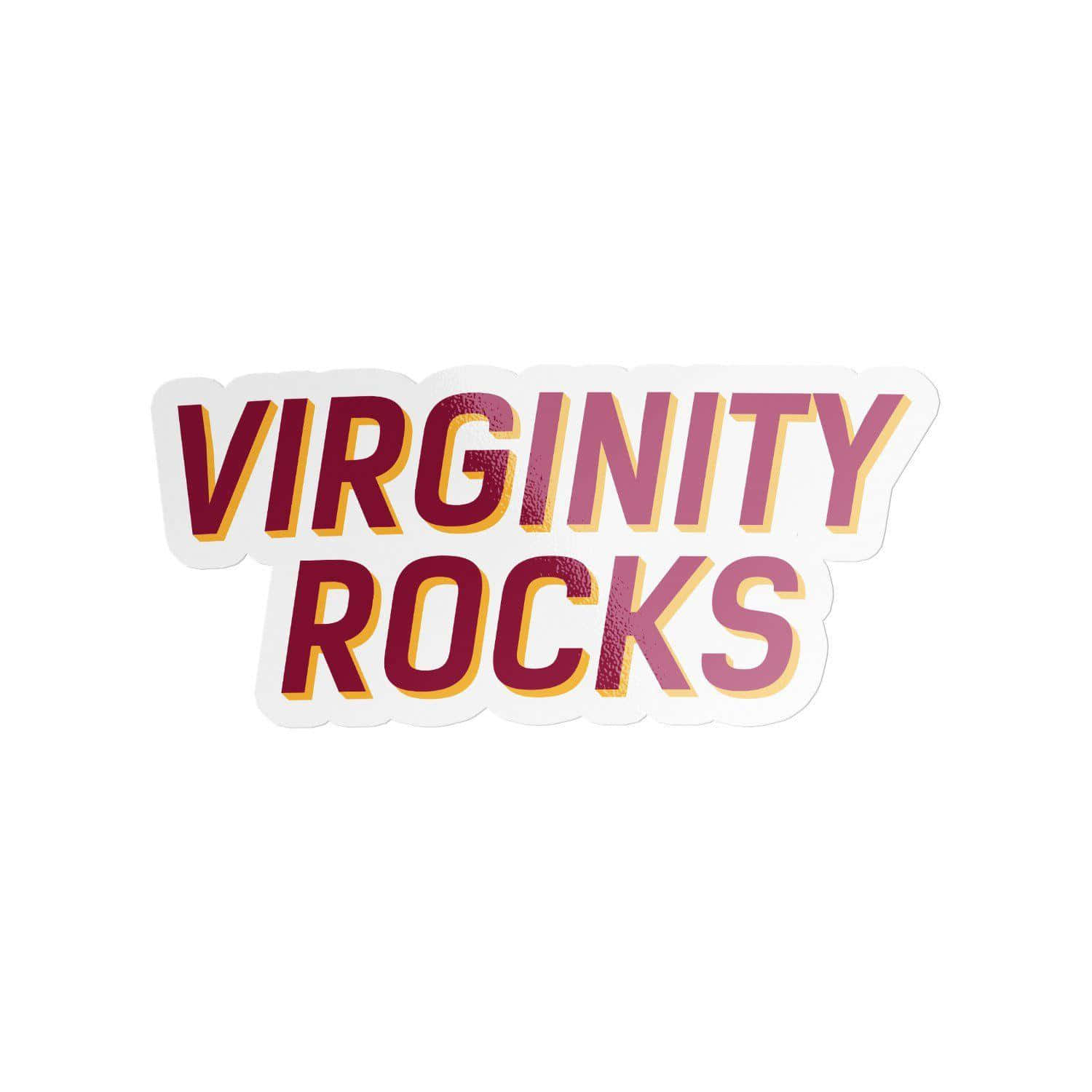 Virginity Rocks Sticker Design Wallpaper