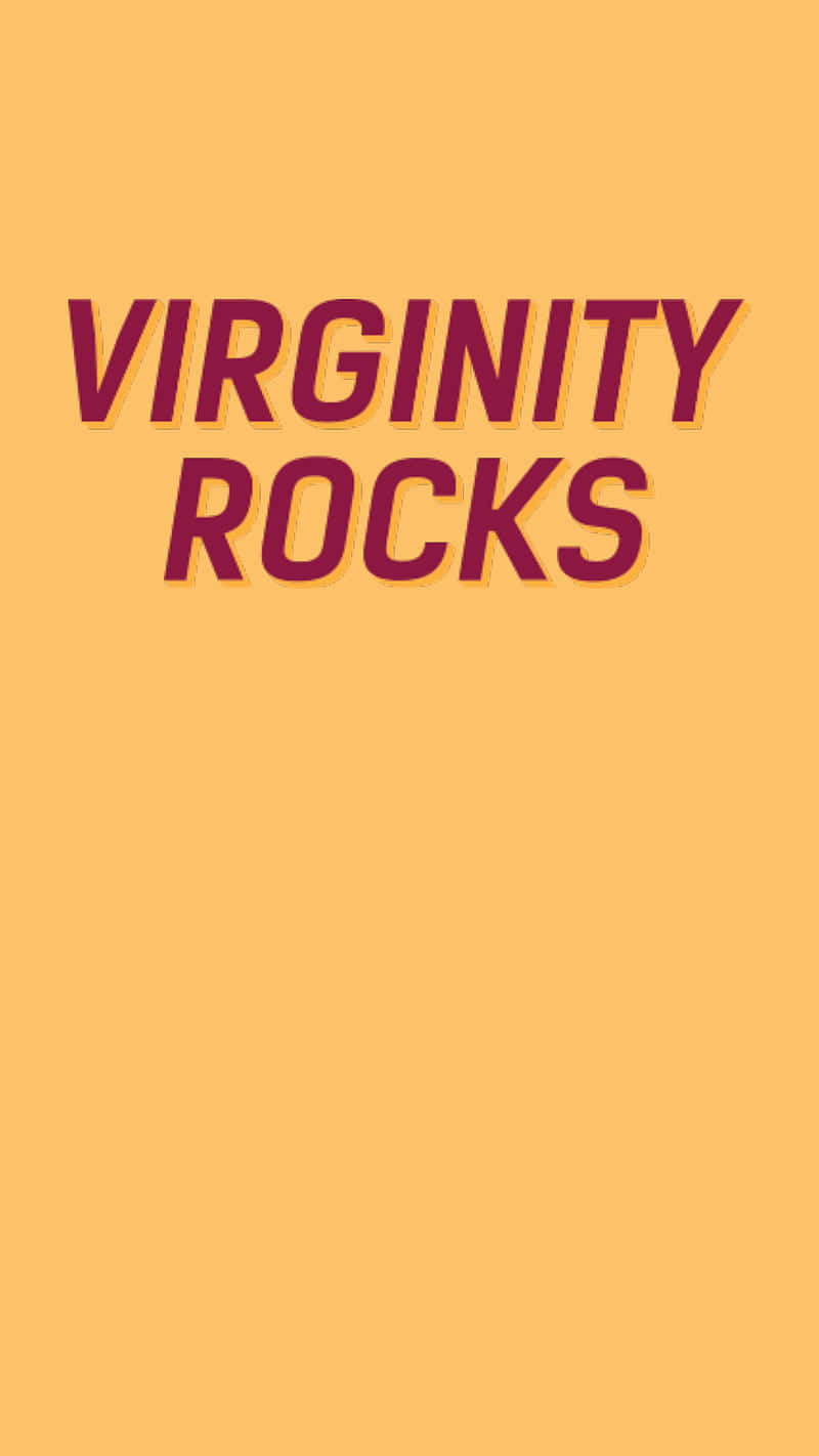 Virginity Rocks Text Graphic Wallpaper
