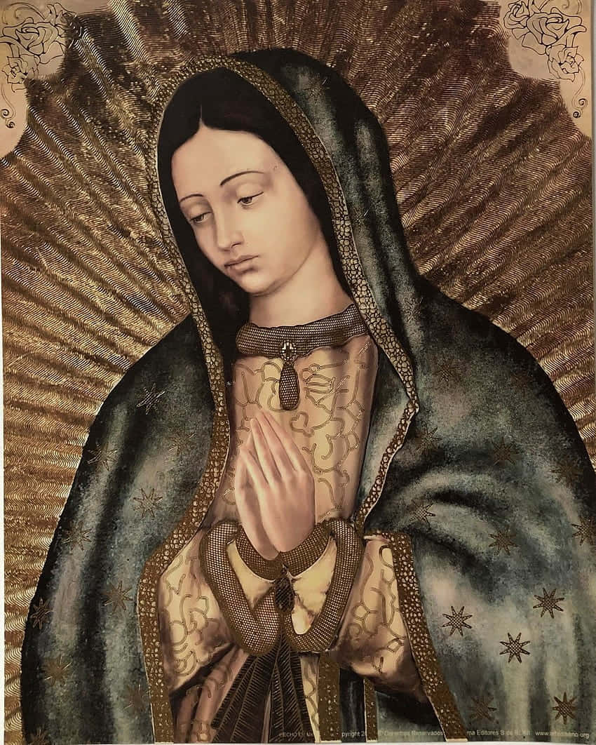 Virginof Guadalupe Iconic Portrait Wallpaper