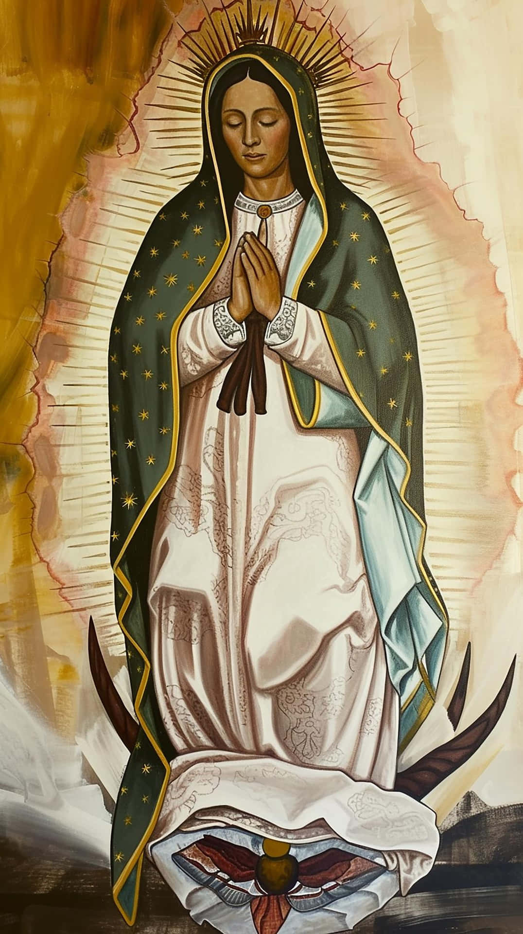 Virginof Guadalupe Painting Wallpaper