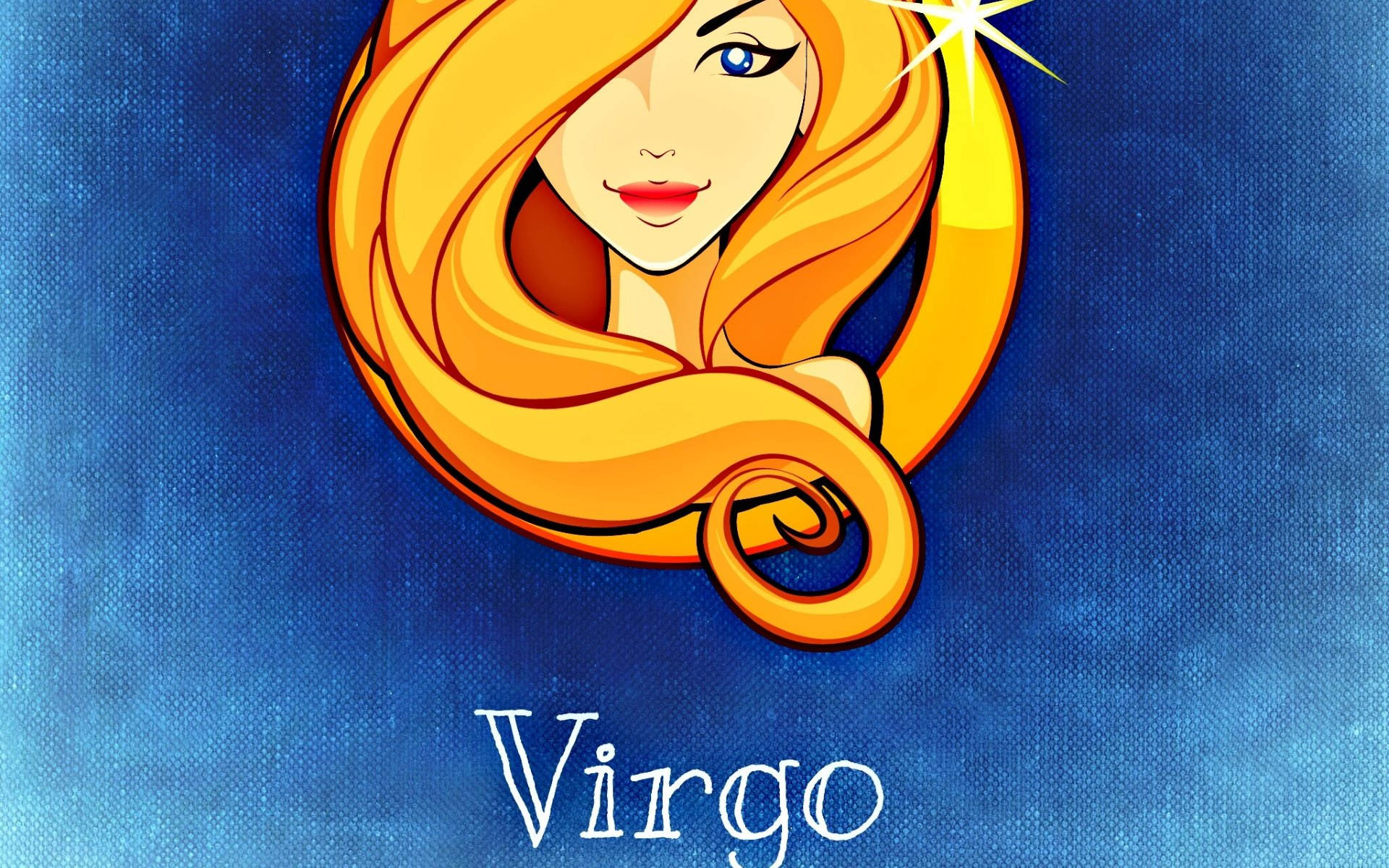 Virgo Zodiac Blonde Girl Art Wallpaper