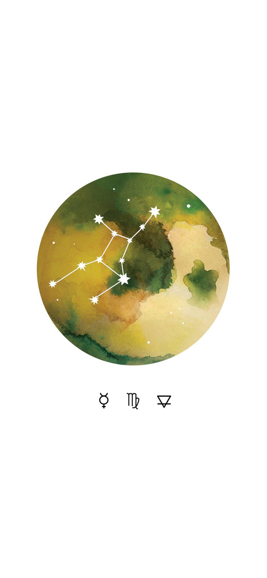 Virgo Zodiac Green Constellation Wallpaper