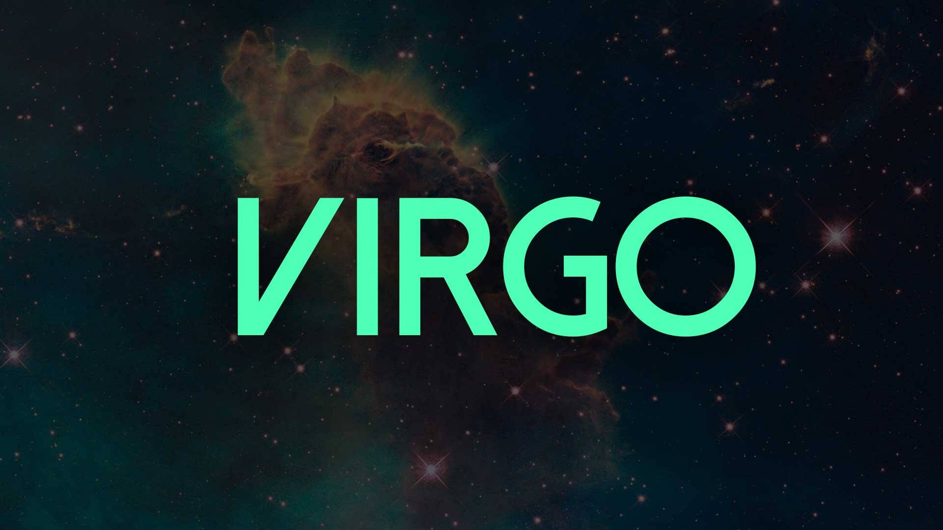 Virgo Zodiac Green Text Wallpaper