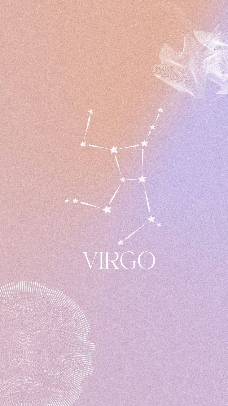 Virgo Zodiac Star Sign Pink Wallpaper