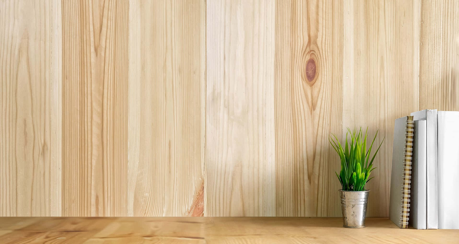 Finished Wood Shelf Virtual Background