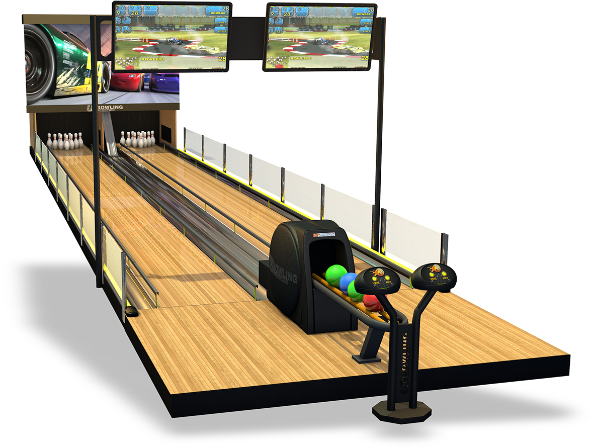 Virtual Bowling Setup PNG