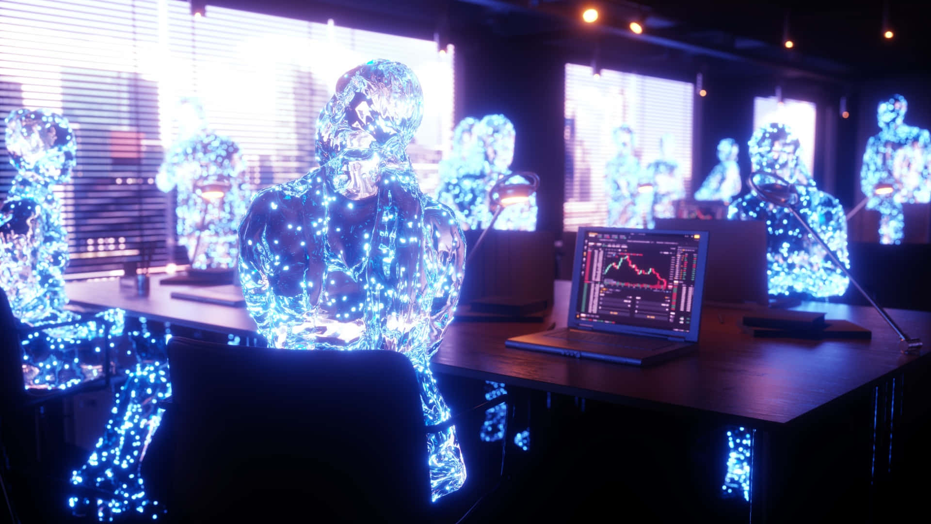 Colaboración Virtual En El Metaverso Fondo de pantalla