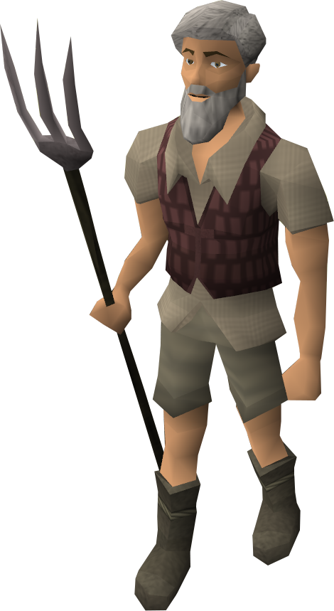 Virtual Farmerwith Pitchfork PNG