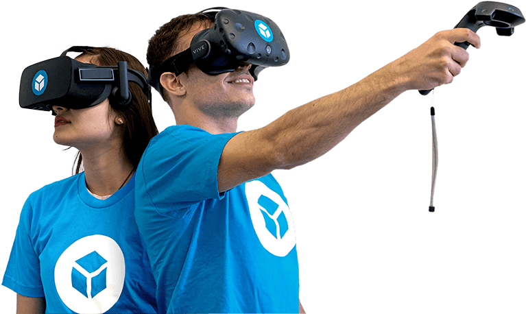 Virtual Reality Experience Couple PNG