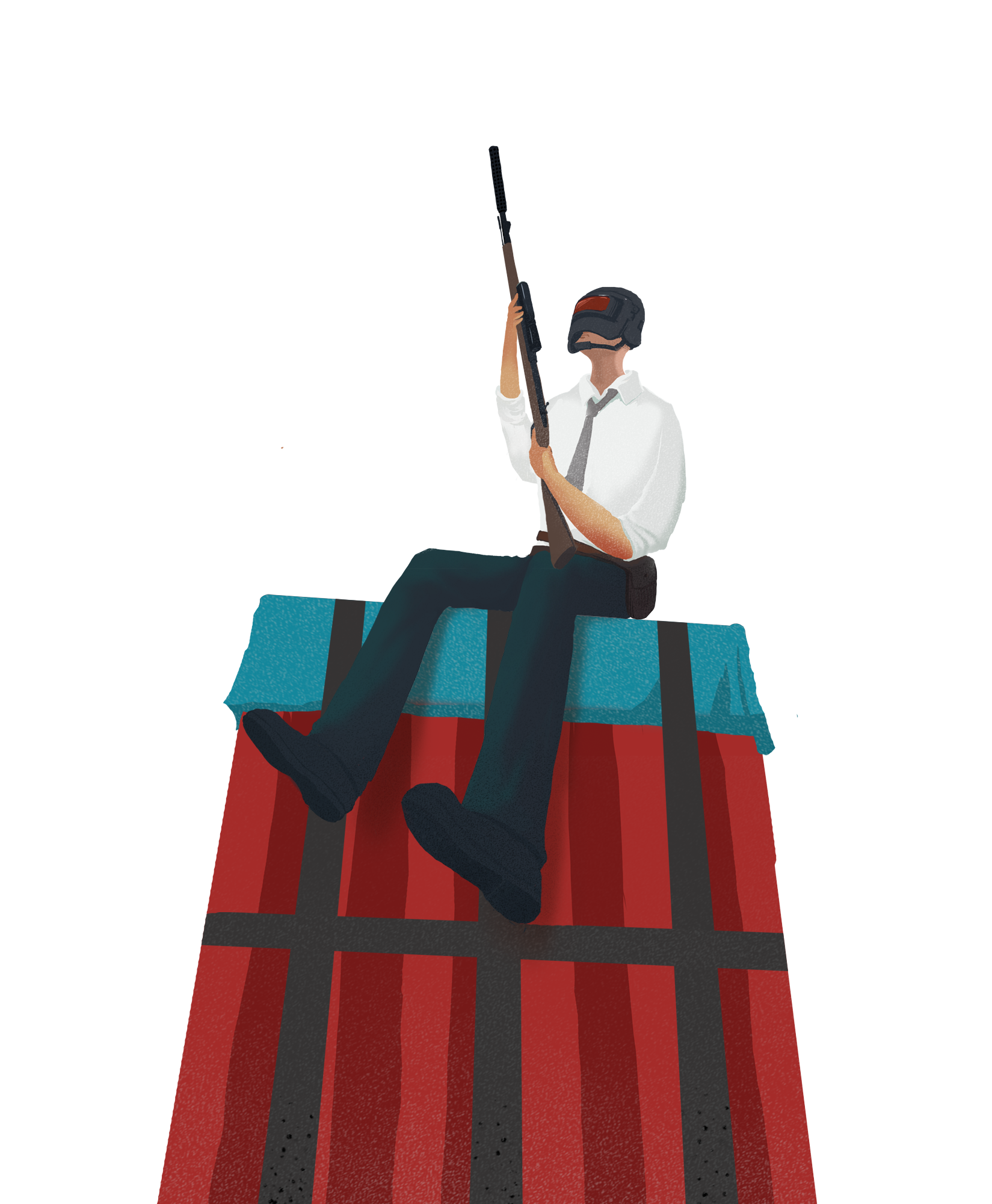 Virtual Reality Shooter On Roof PNG