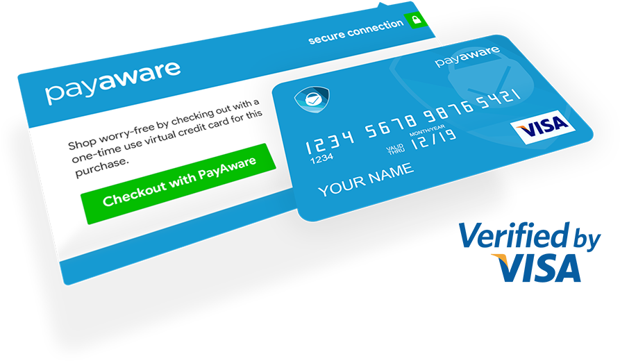 Virtual Visa Card Pay Aware PNG