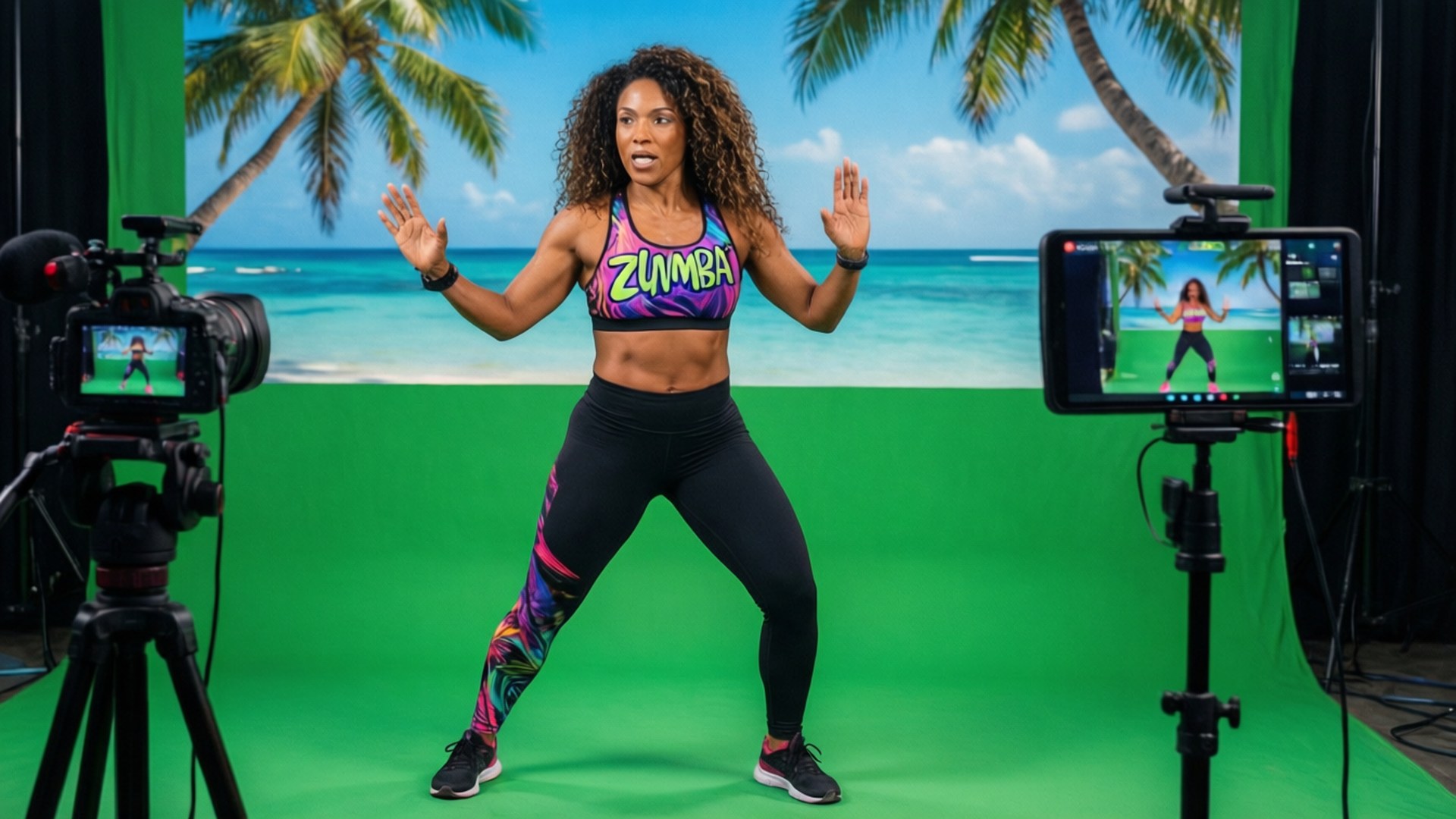 Virtuelle Zumba-Stunde Wallpaper