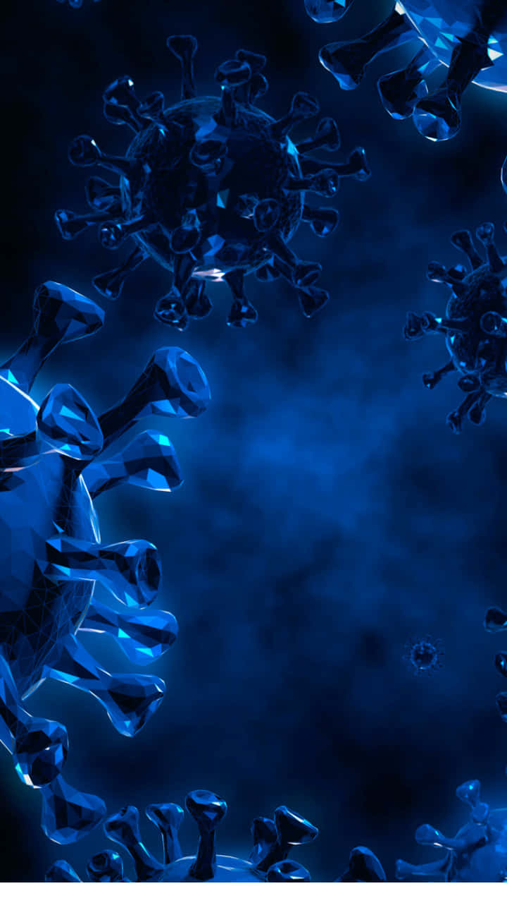 Virulent Virus In Blue Wallpaper