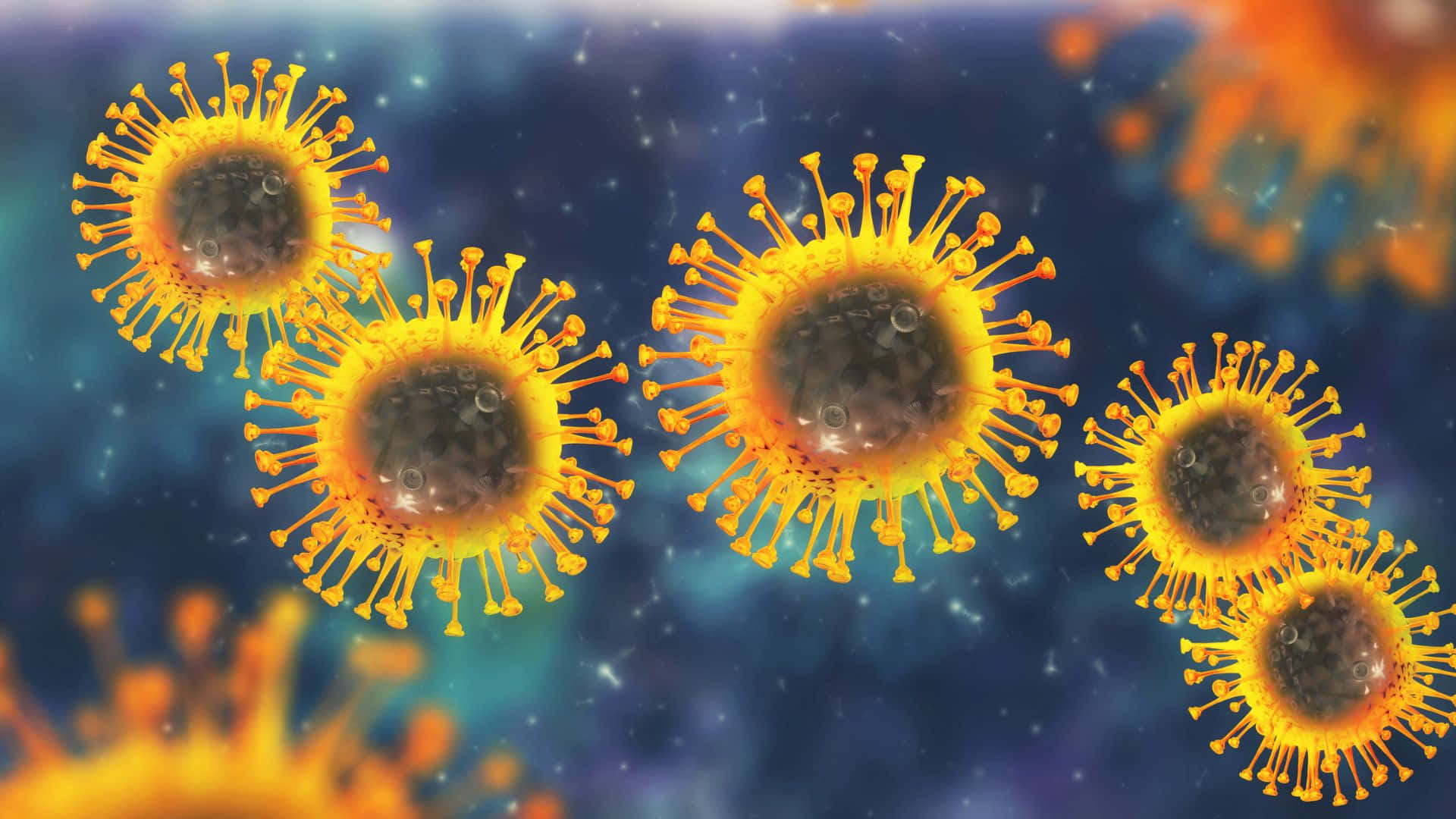 Virus Particles Illustration Wallpaper
