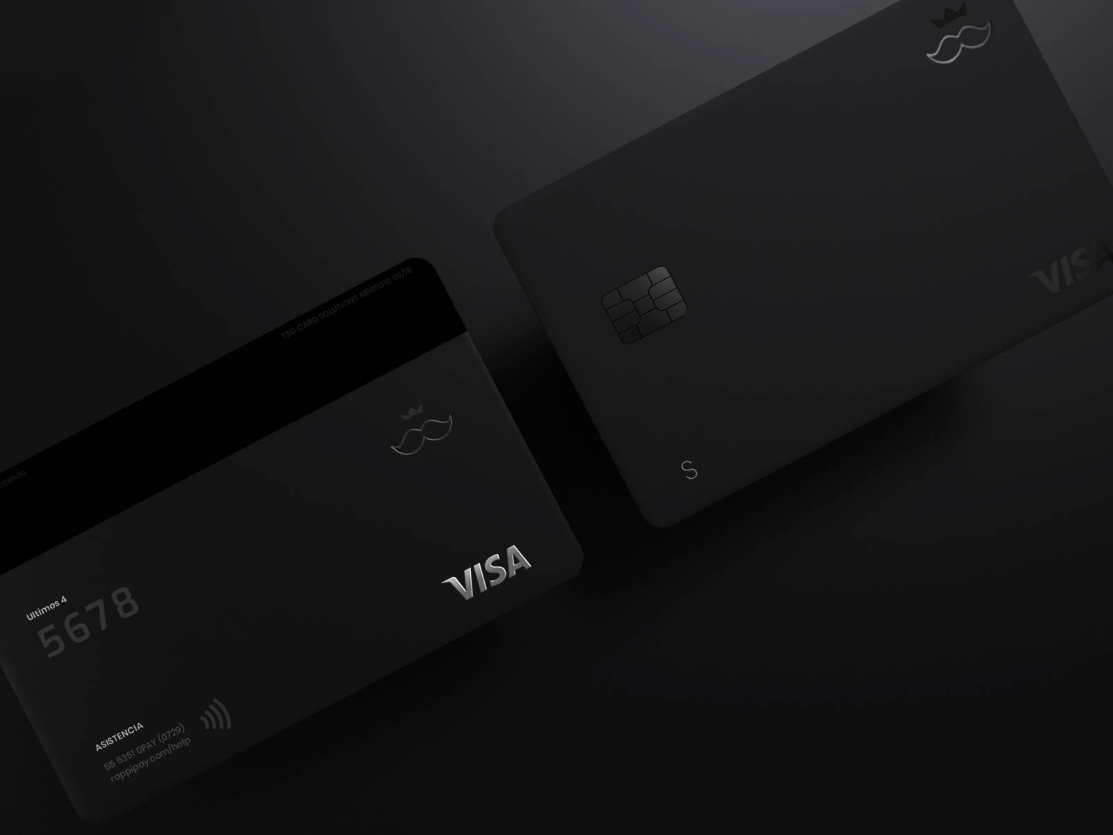 Visa Credit Card Black Concept Design Wallpaper