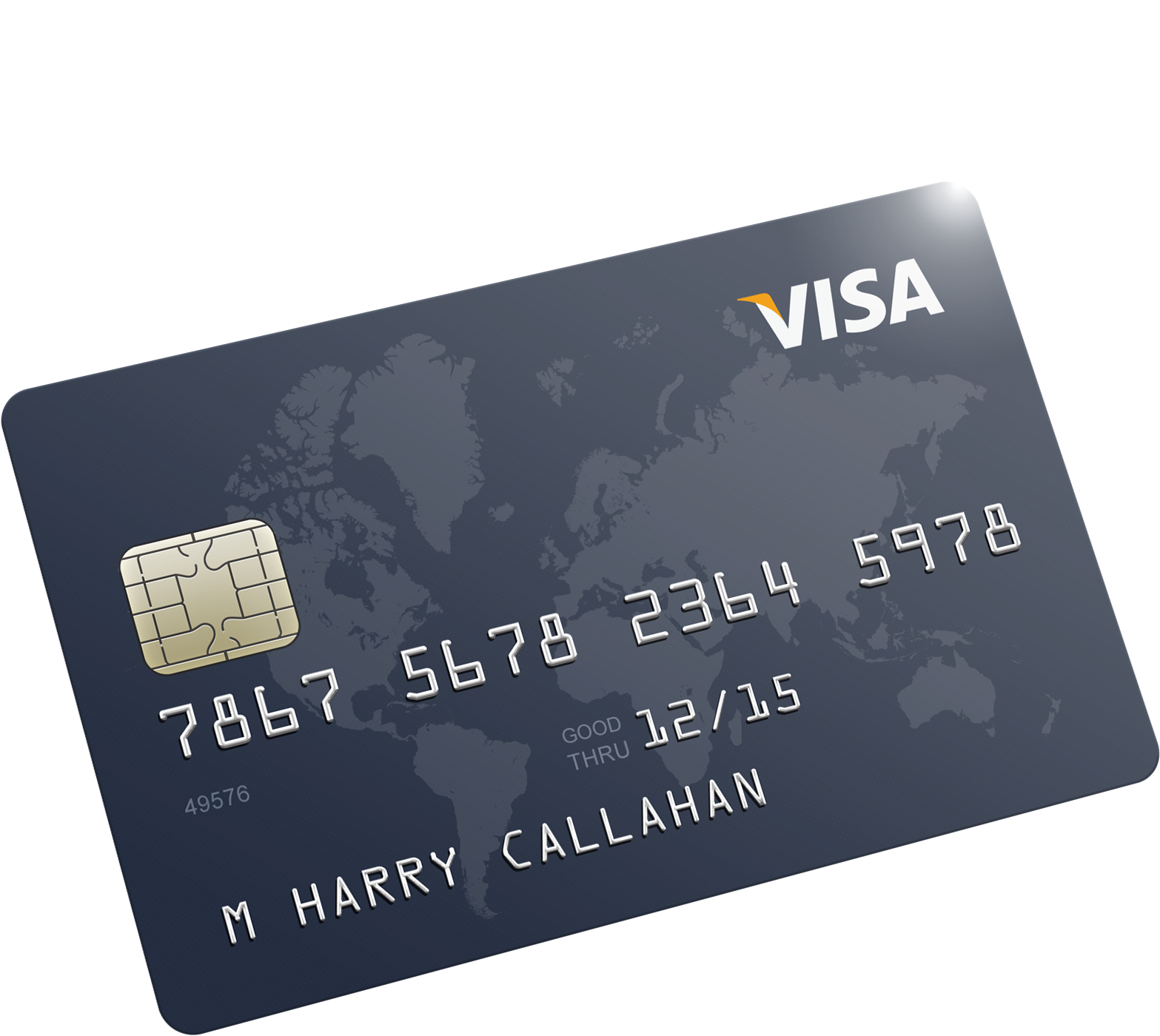 Visa Debit Card Illustration PNG