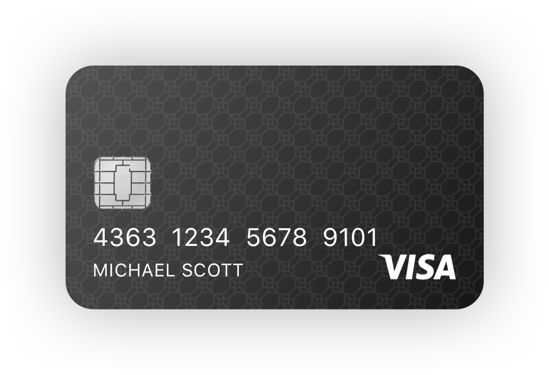 Visa Debit Card Mockup PNG