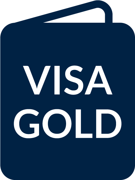Visa Gold Luggage Tag Icon PNG