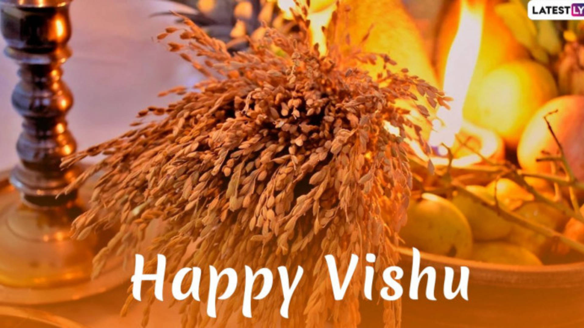 Ofrendasde Vishu Kanni Para Un Feliz Vishu. Fondo de pantalla