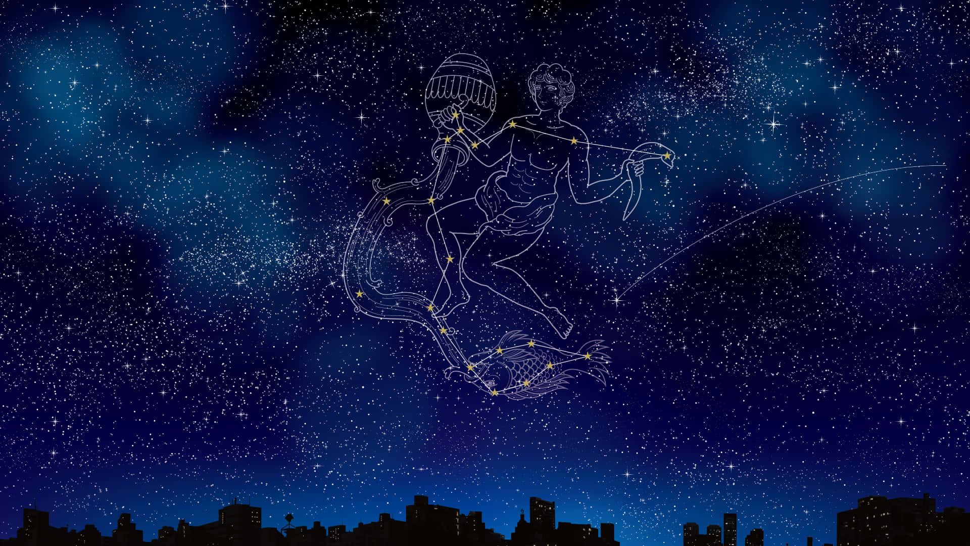 Visible Aquarius Constellation Wallpaper