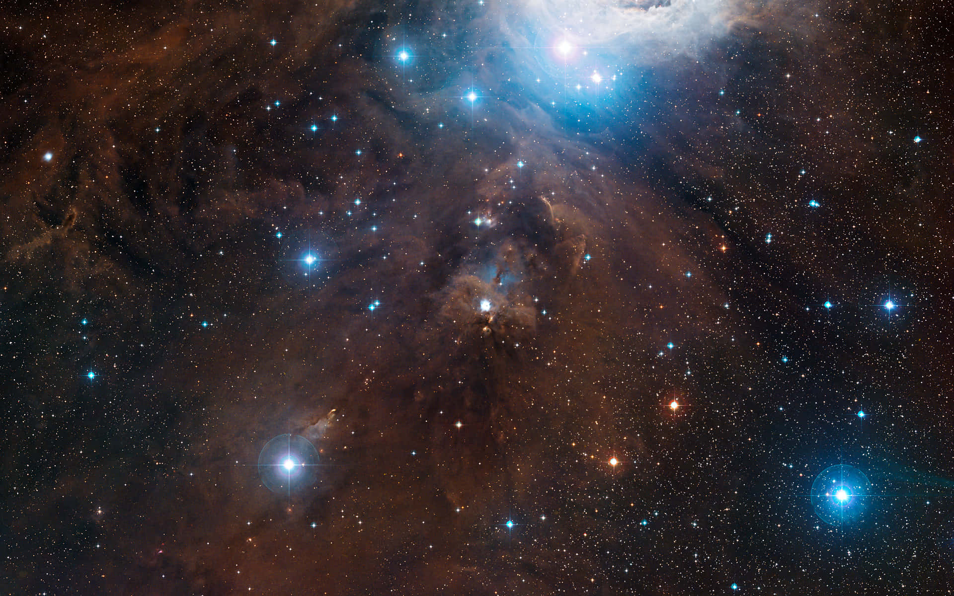 Visible Nebula Cloud And Stars Wallpaper