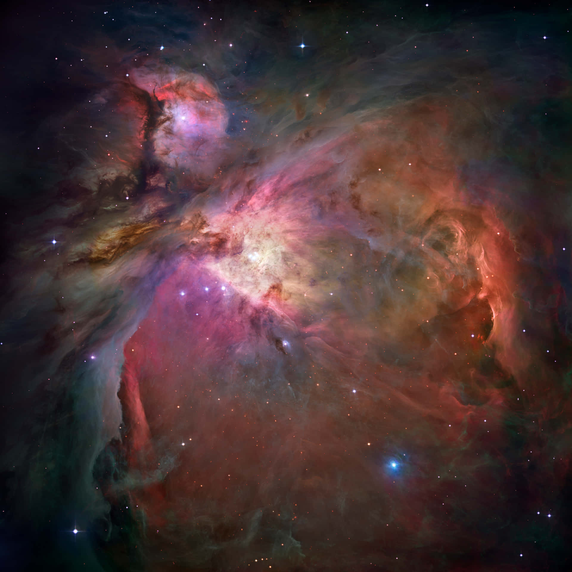 Synlig Orion Nebulae bringer kosmiske funktioner til din skrivebord. Wallpaper