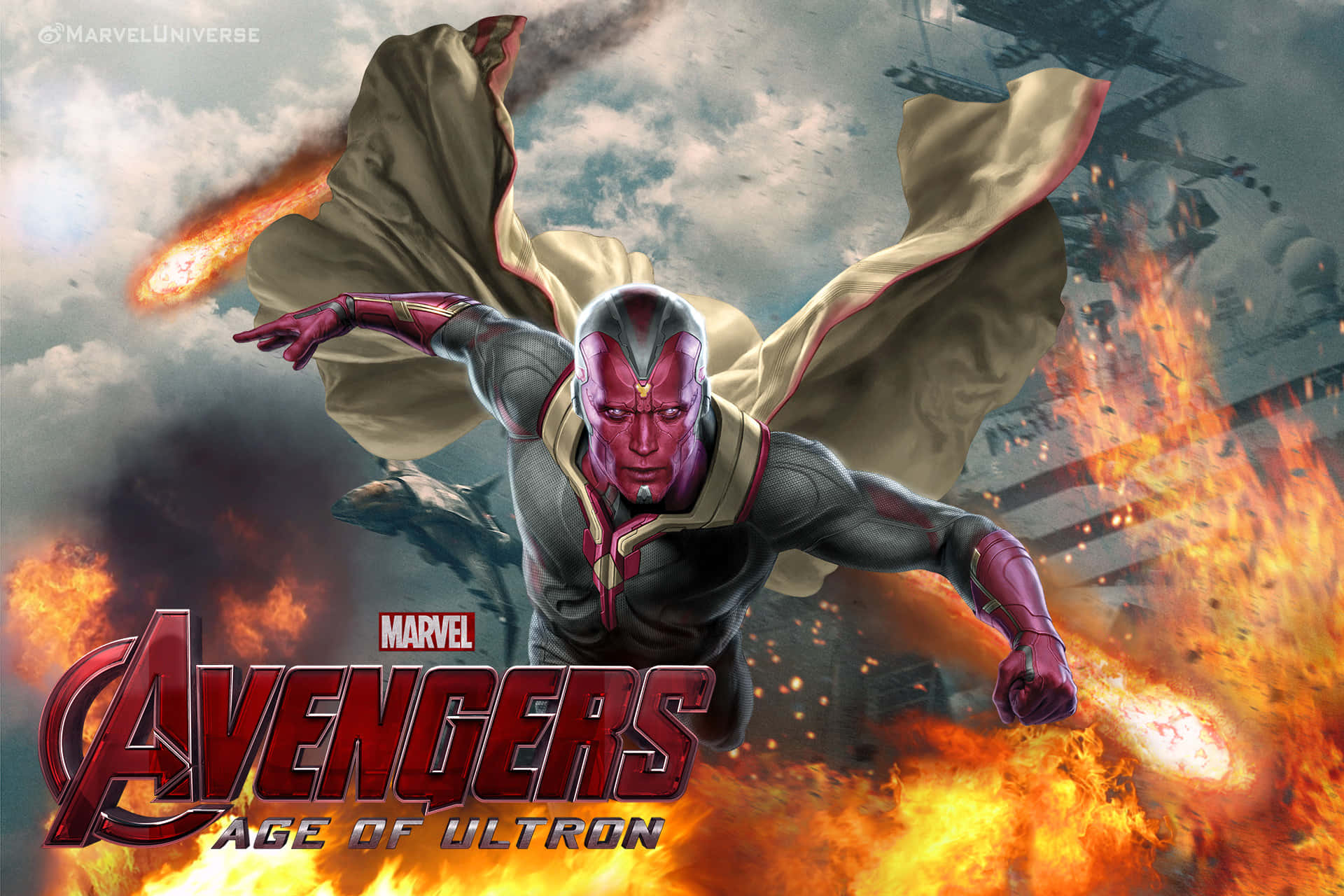 The Vision of the Avengers Guarding the Earth Wallpaper