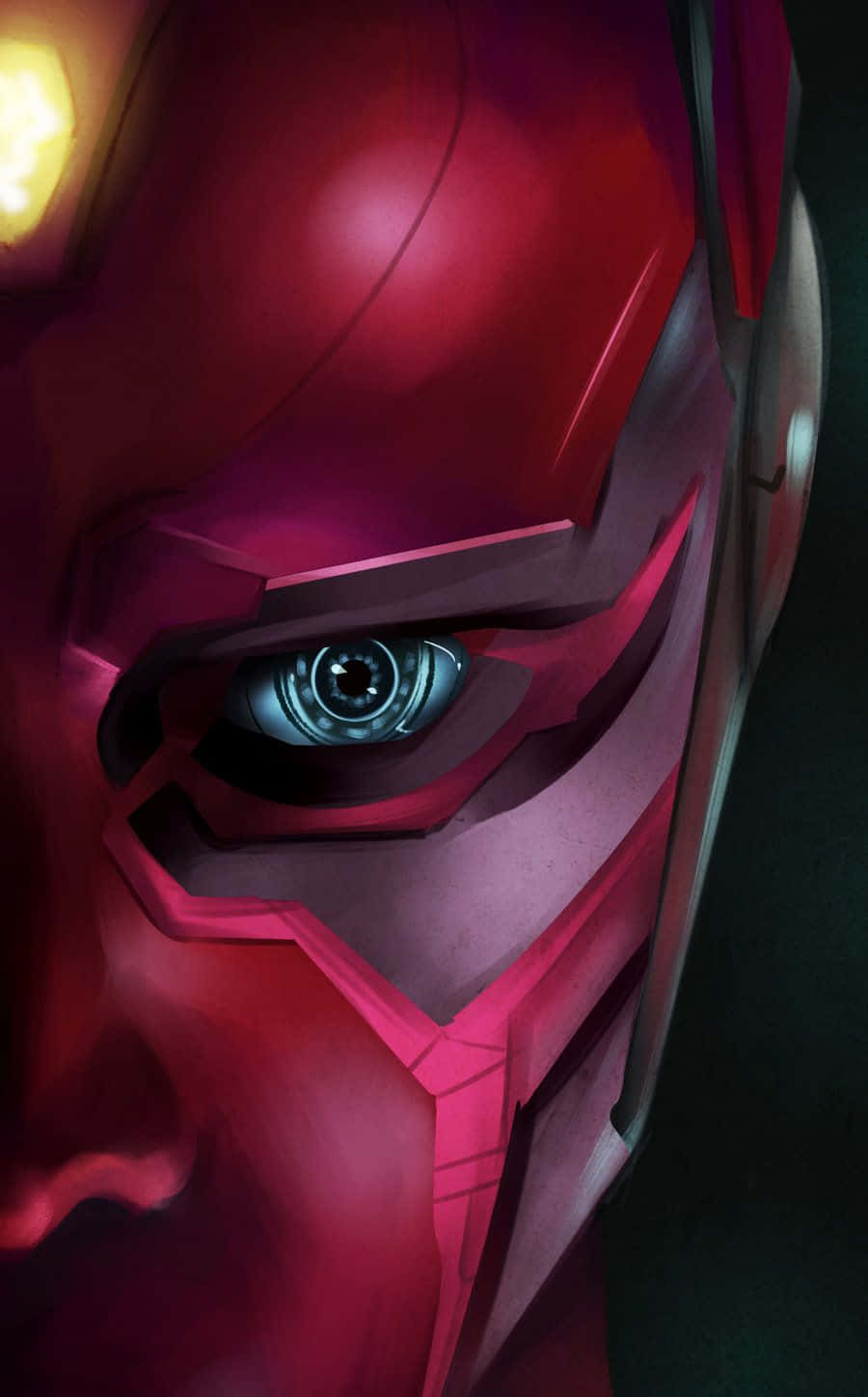 Vibranium Head Of Vision Avengers Wallpaper