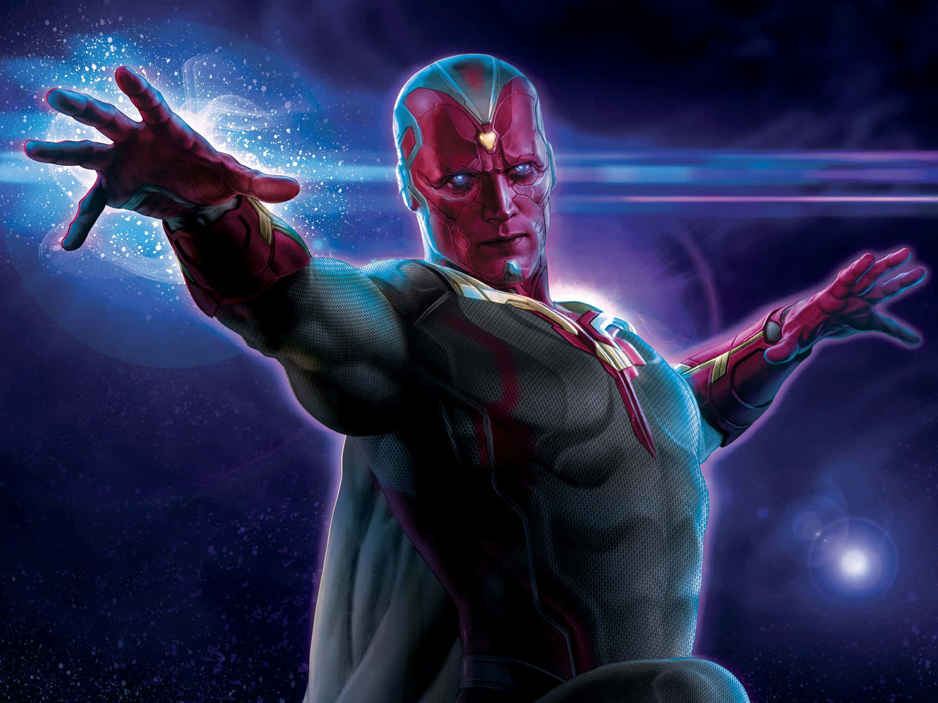 Se Vision Avengers af Marvel Universet Wallpaper