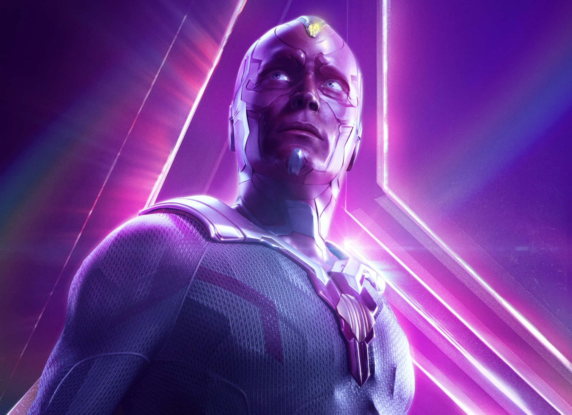Uniting two generations of superheroes, Vision joins the Avengers! Wallpaper