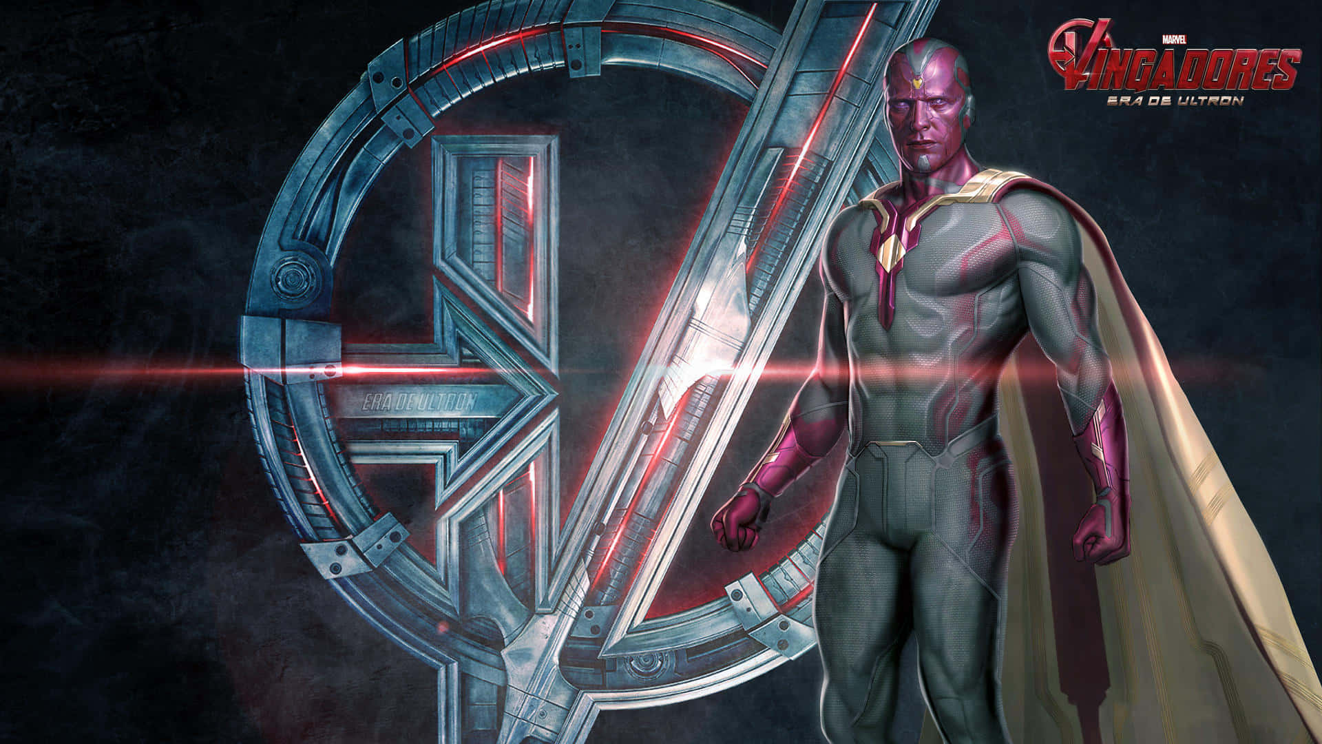 En episk samarbejde mellem Vision og Avengers! Wallpaper