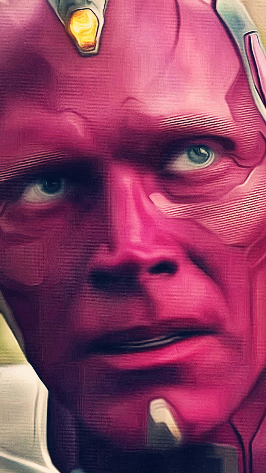 Vision Avengers Med Mindstenen som baggrund Wallpaper