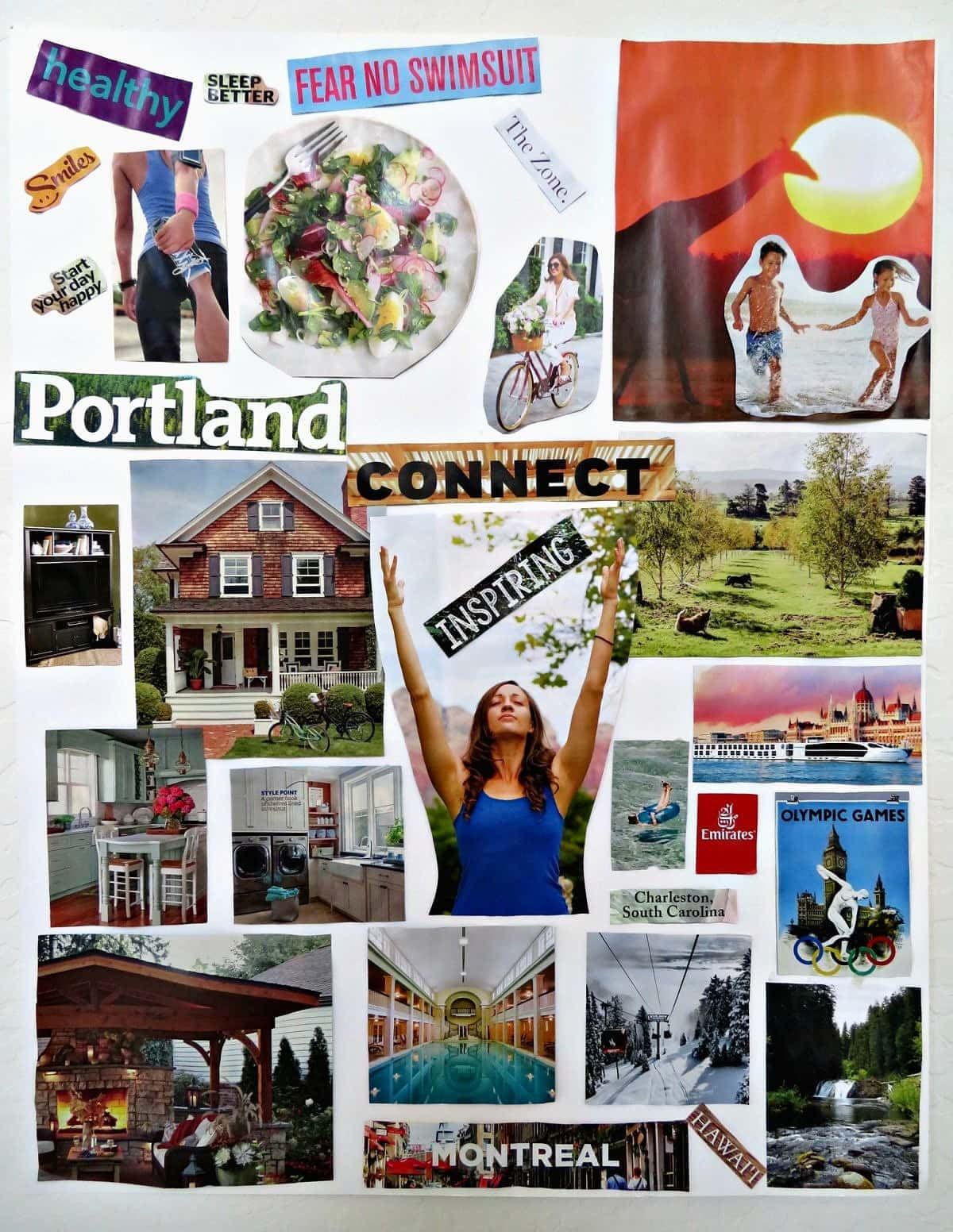 A Collage Of Photos And Postcards With The Words Portland Connect