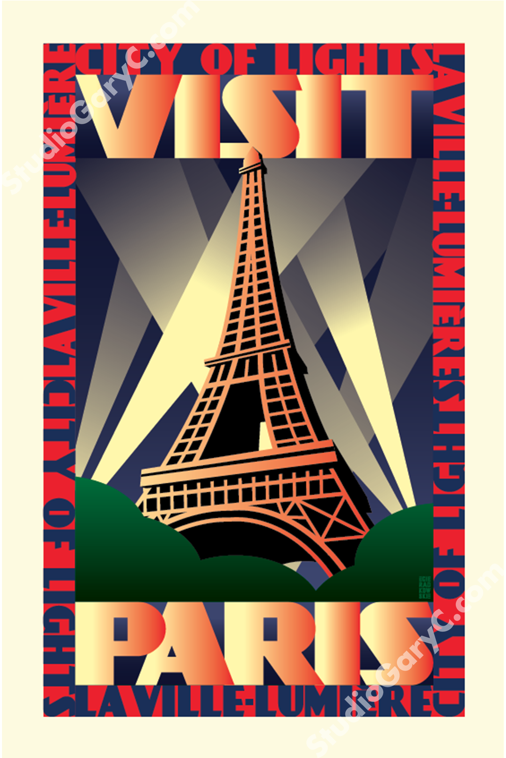 Visit Paris Cityof Lights Poster PNG