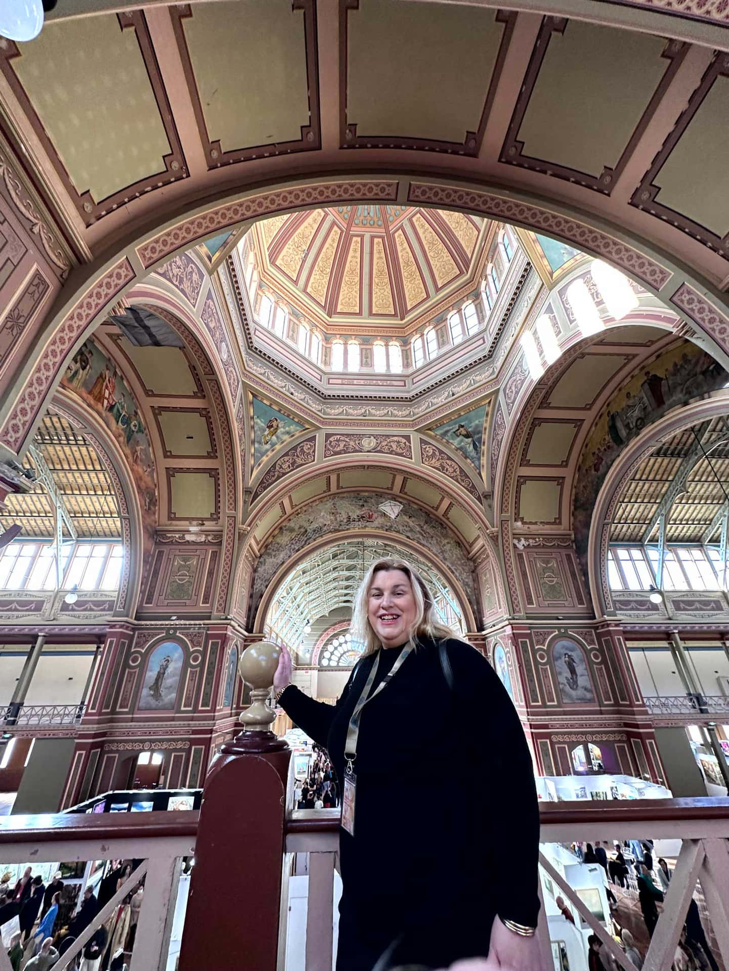 Visitor Inside Royal Exhibition Building Wallpaper