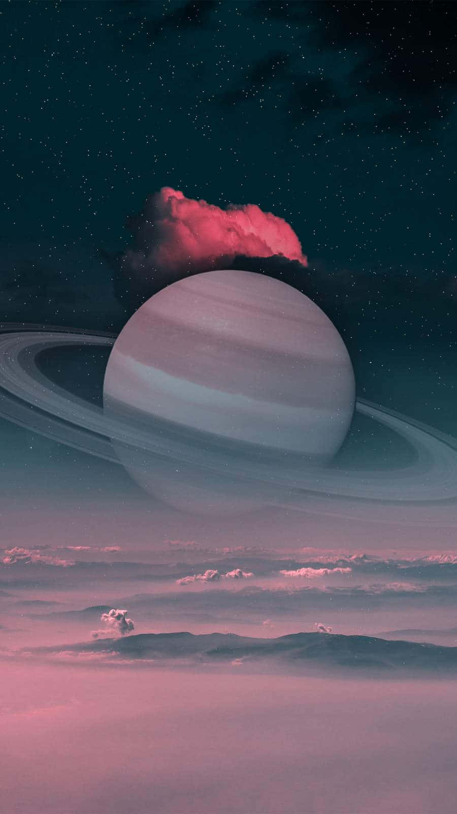 Vistamaestosa Del Pianeta Saturno
