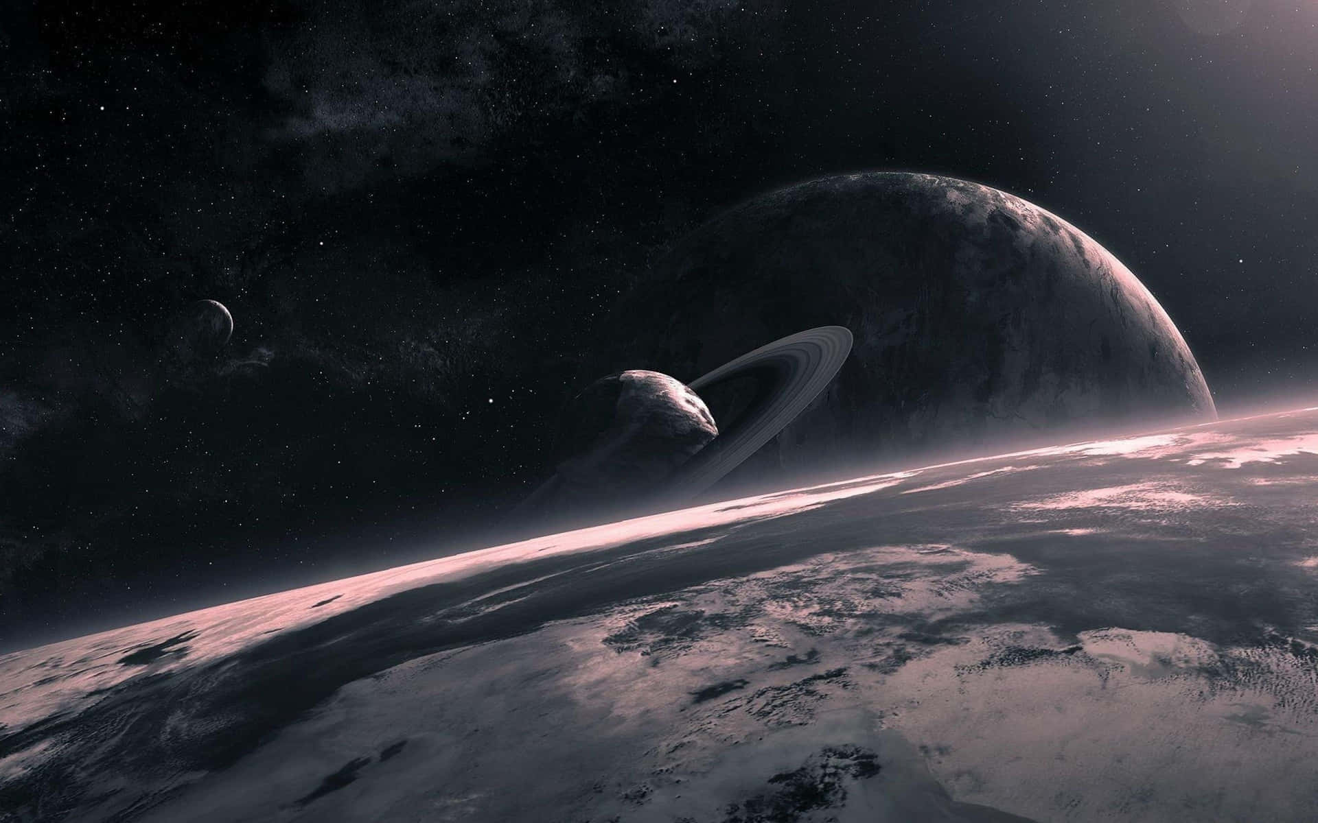 Vistamajestuosa Del Fascinante Planeta Saturno Y Sus Icónicos Anillos