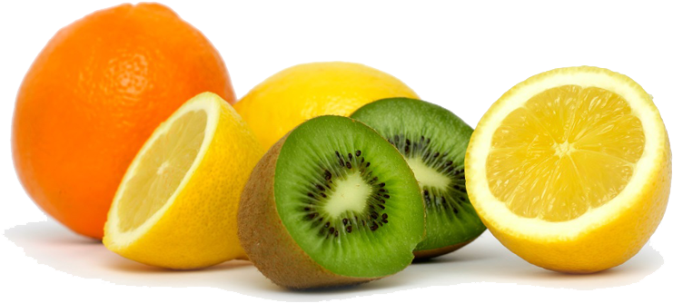 Vitamin C Rich Fruits Sliced PNG