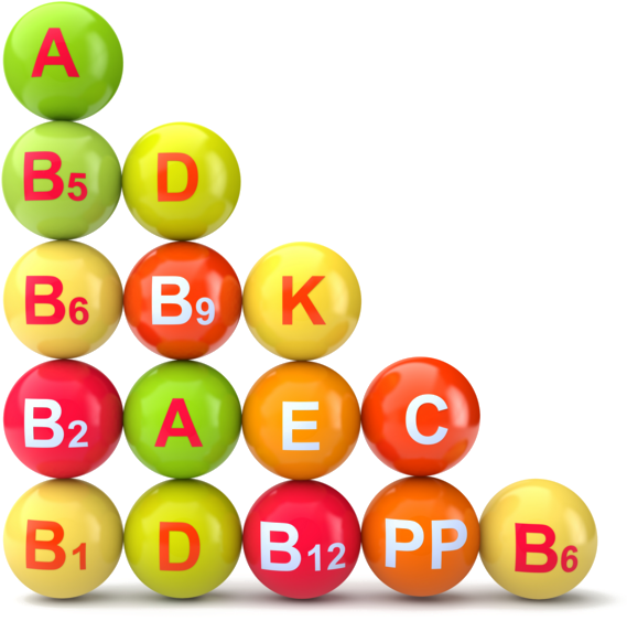 Vitamin Complex3 D Balls Structure PNG