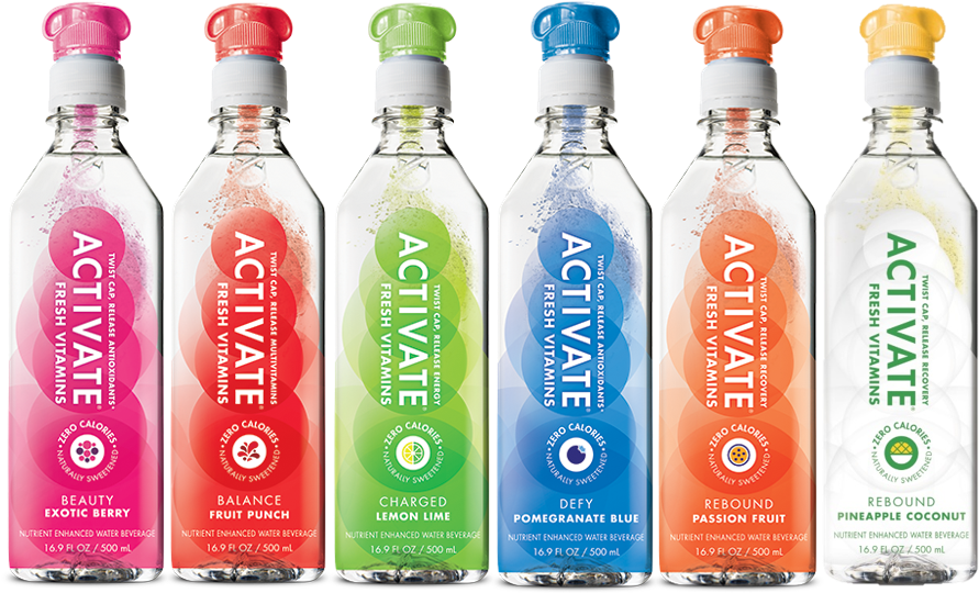 Vitamin Infused Water Bottles PNG